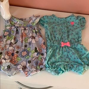 Carters Newborn rompers.
